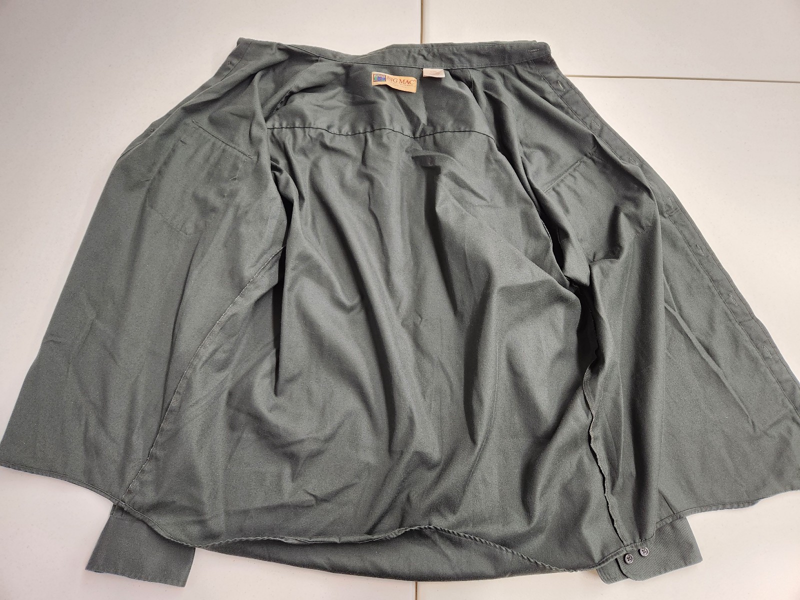Vtg Big Mac Workwear Shirt Mens XLT Green Long Sleeve Button Up Chest Pockets Vtg Big Mac Workwear Shirt Mens XLT Green Long Sleeve Button Up Chest Pockets