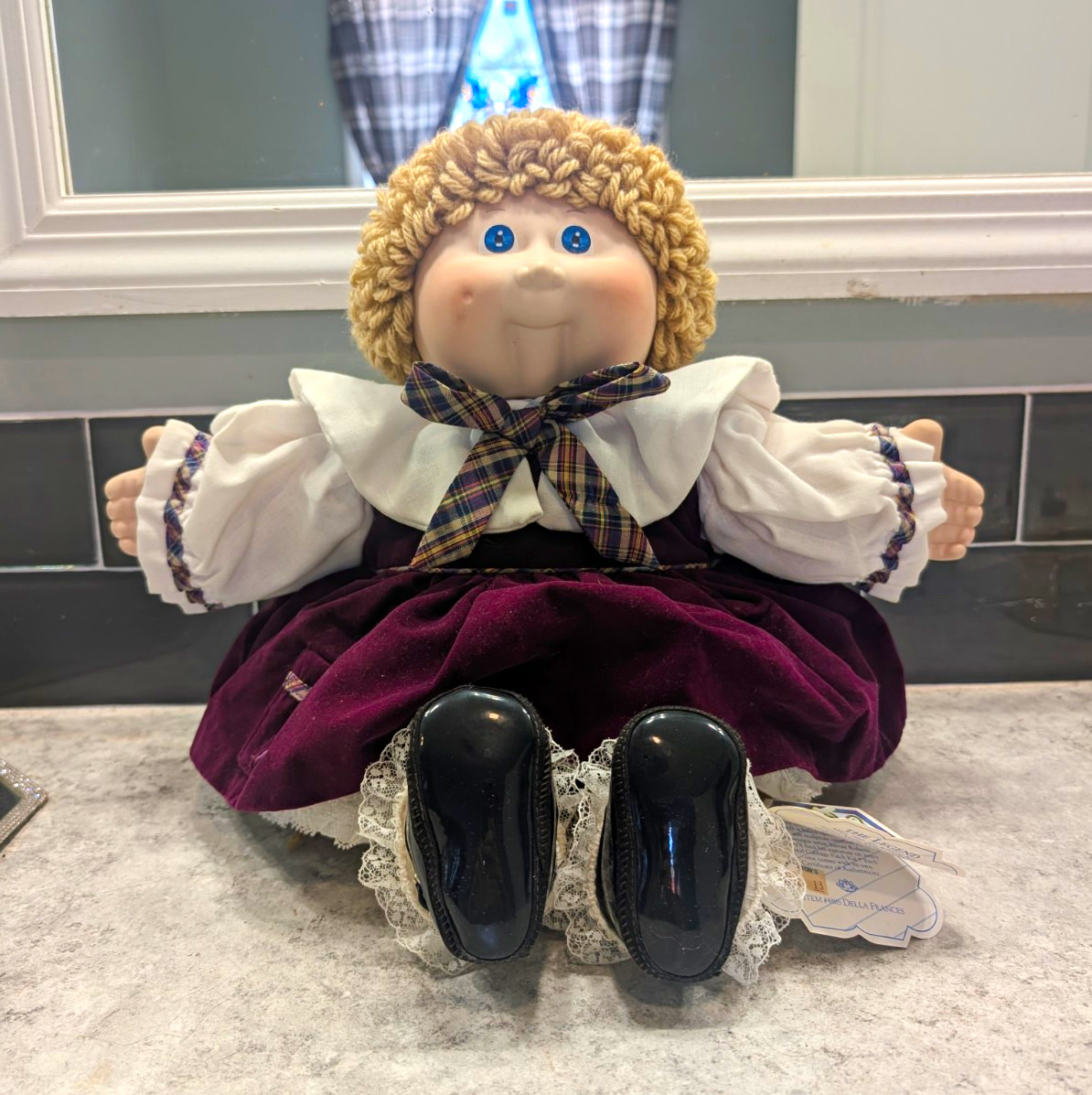 Rare Low #476 Vintage 1985 Cabbage Patch Porcelain Doll Della Frances Signed NWT