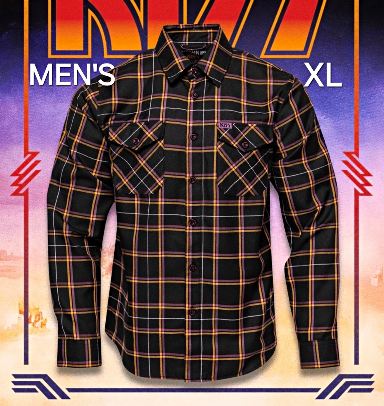 Dixon Flannel Company x KISS Men’s Plaid Flannel Button-Down Shirt XL Dixon Flannel Company x KISS Men’s Plaid Flannel Button-Down Shirt XL