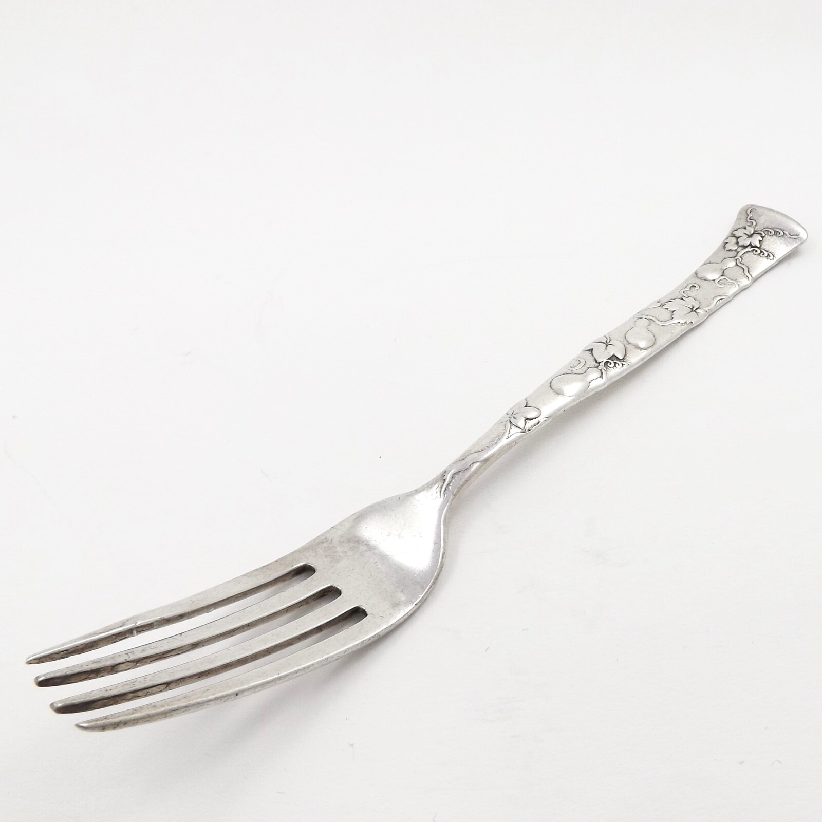 Victorian Tiffany Co Sterling Silver 1890 Vine Multi Motif Gourd Youth Fork Victorian Tiffany Co Sterling Silver 1890 Vine Multi Motif Gourd Youth Fork