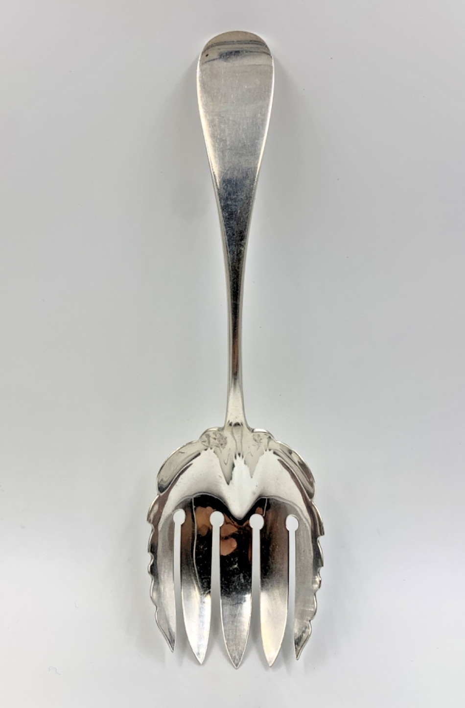 Shreve Crump Low Durgin Sterling Serving Fork Slotted EBJ.F.12.16.25 Shreve Crump Low Durgin Sterling Serving Fork Slotted EBJ.F.12.16.25