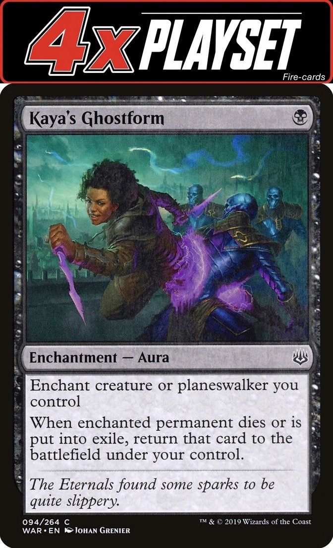 4x Kaya\'s Ghostform x4 War of the Spark NM MTG 94