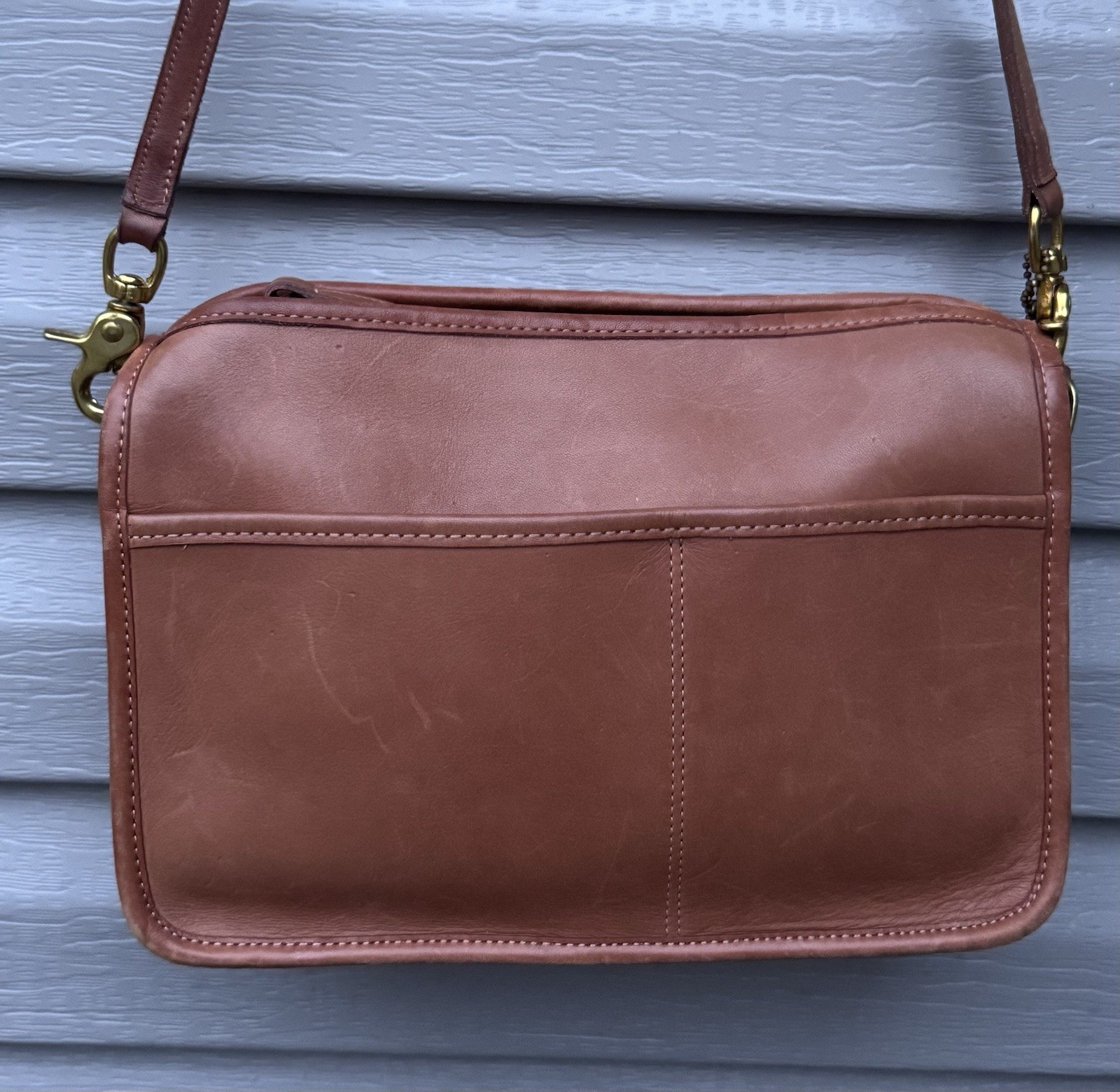 Rare Vintage Coach 063-0633 Putty Companion Bag 9300 British Tan Rare Vintage Coach 063-0633 Putty Companion Bag 9300 British Tan