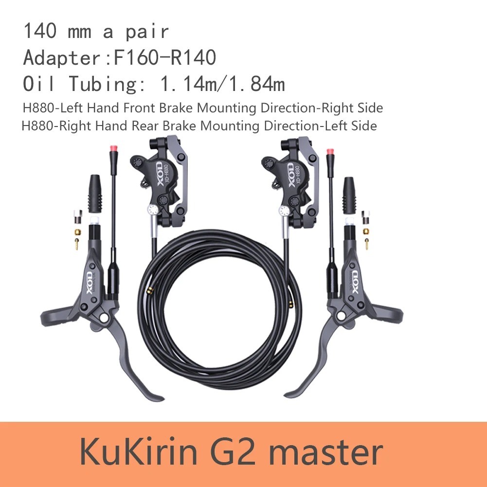 XOD Hydraulic Disc Brake Set for KuKirin G2 G3 G4 G5 Scooter Front Rear