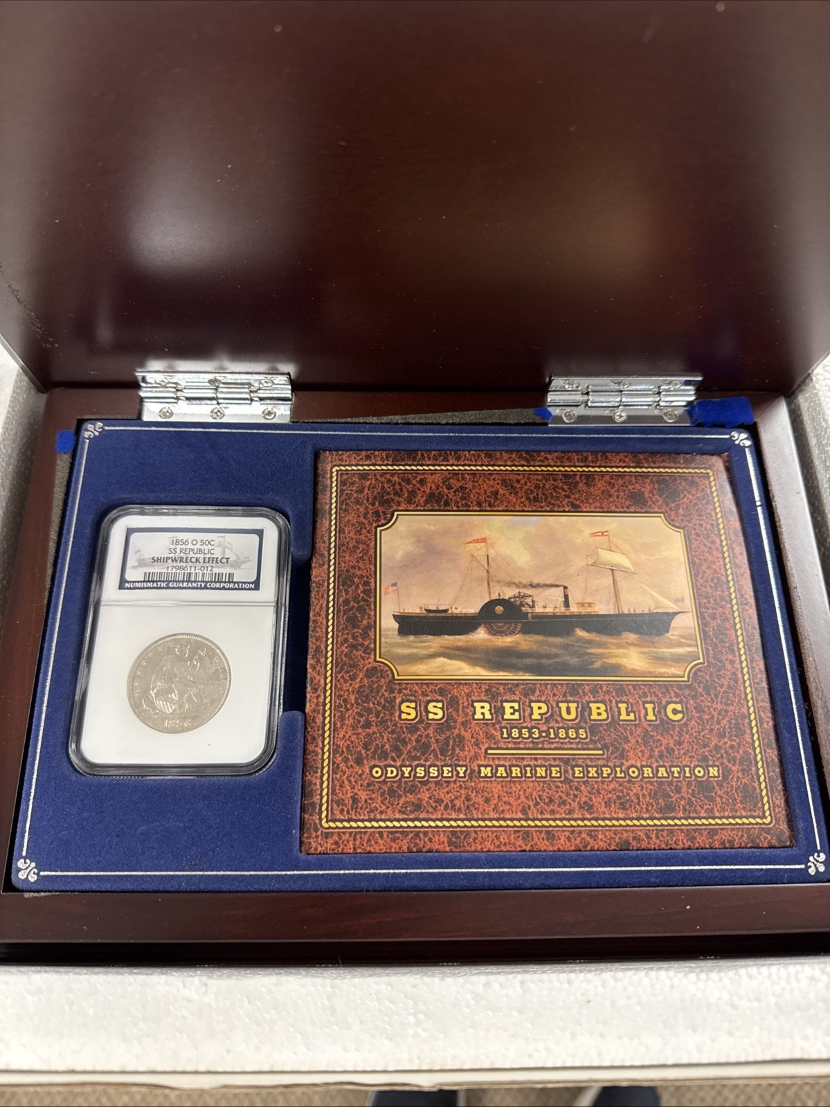 BOX SET- 1856-O 50C Seated Liberty SS Republic Shipwreck Effect Louisiana