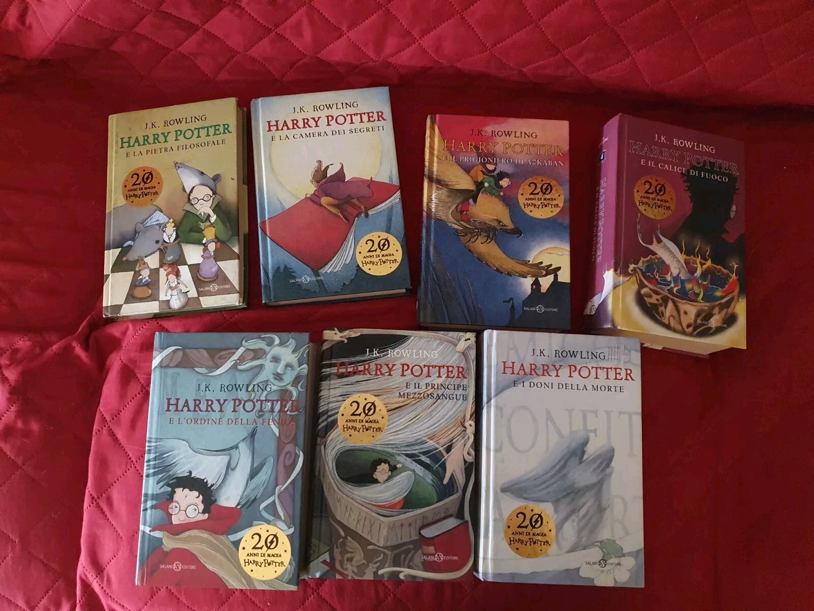 Harry Potter Libri Saga Completa Anniversario Bollino D’oro-completa Harry Potter Libri Saga Completa Anniversario Bollino D’oro-completa