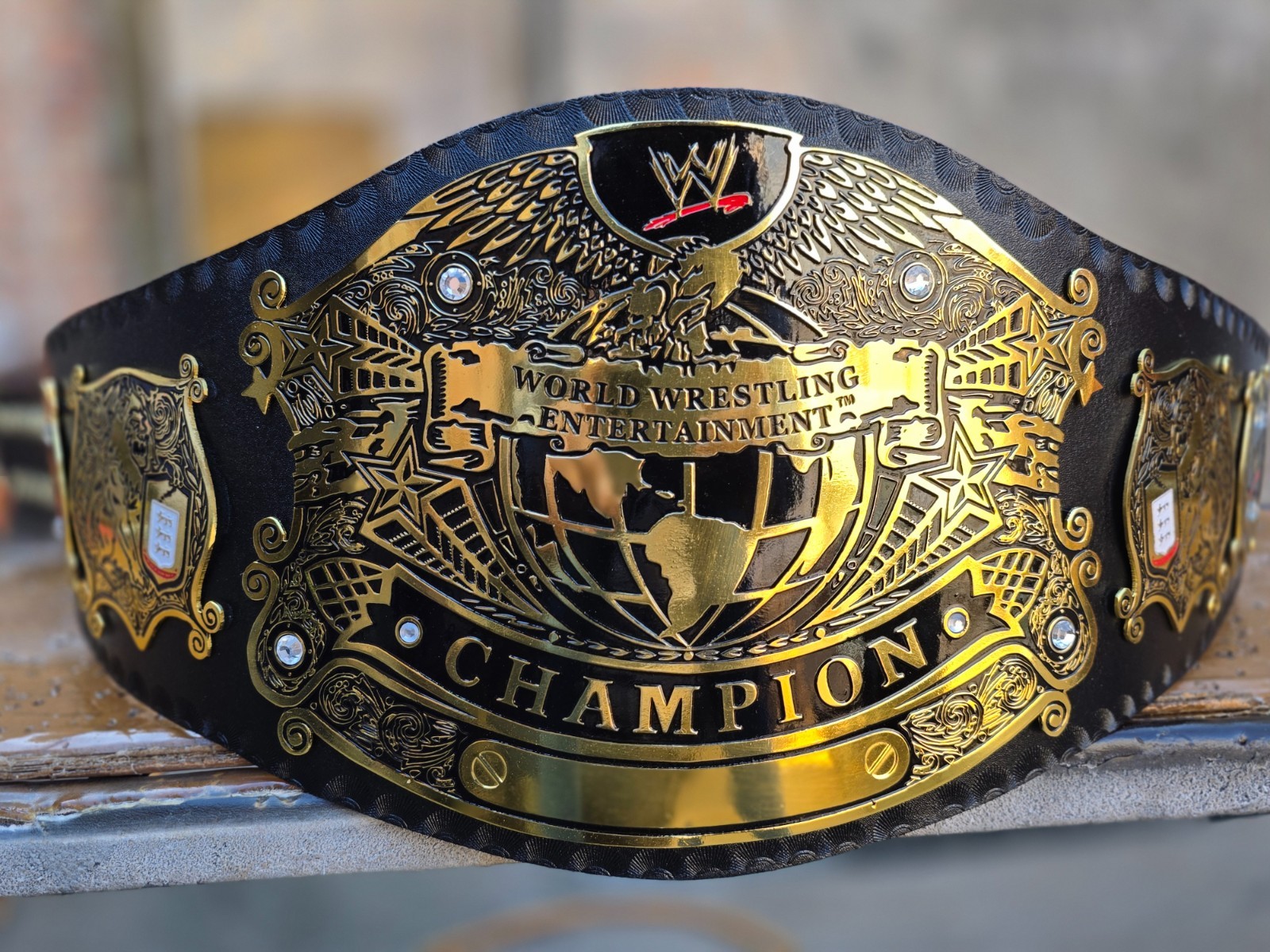 Old undisputed heavyweight championship belt wrestling replica title 2mm brass