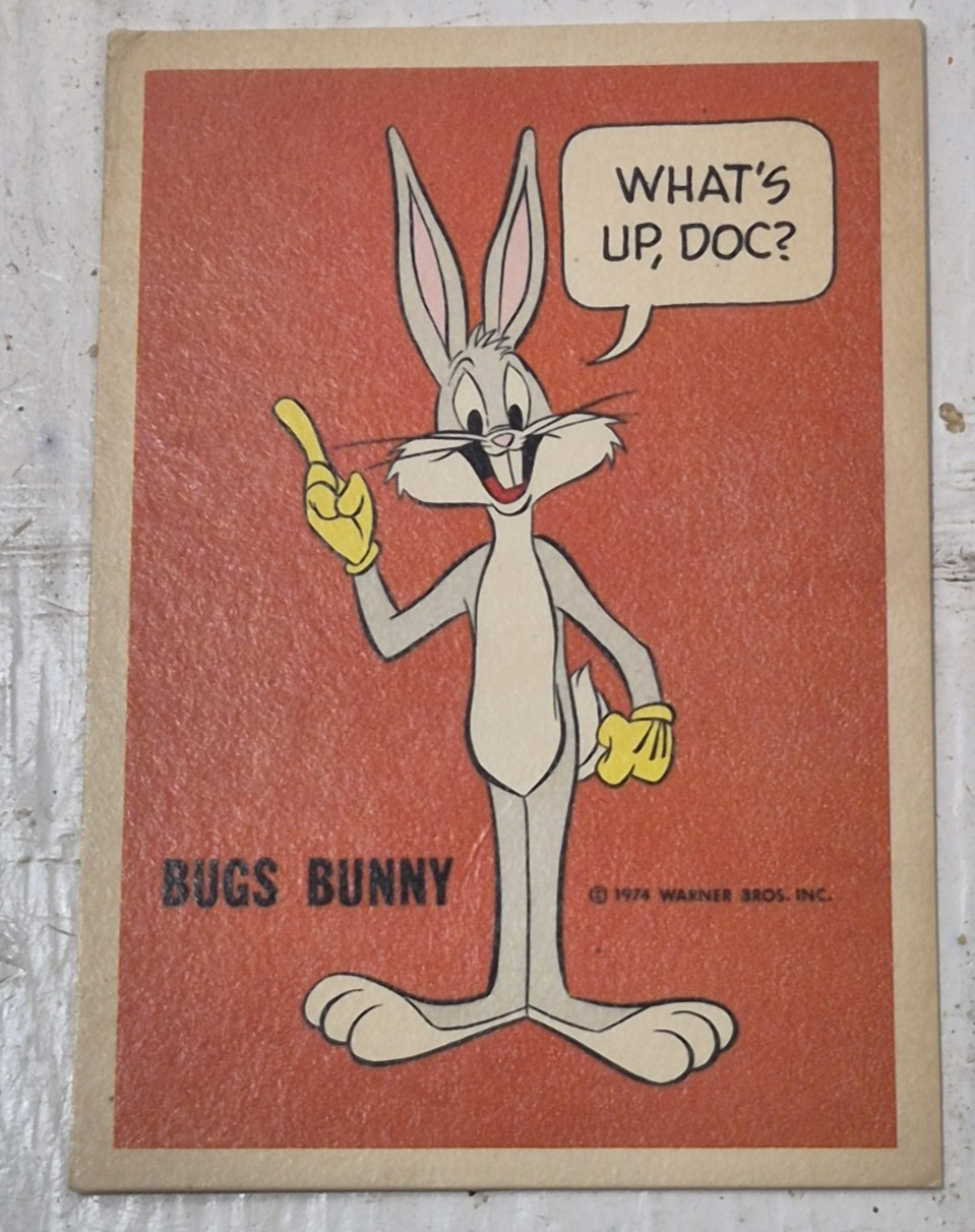 1974 Wonder Bread Bugs Bunny Trading Card National Periodical Vintage 1974 Wonder Bread Bugs Bunny Trading Card National Periodical Vintage