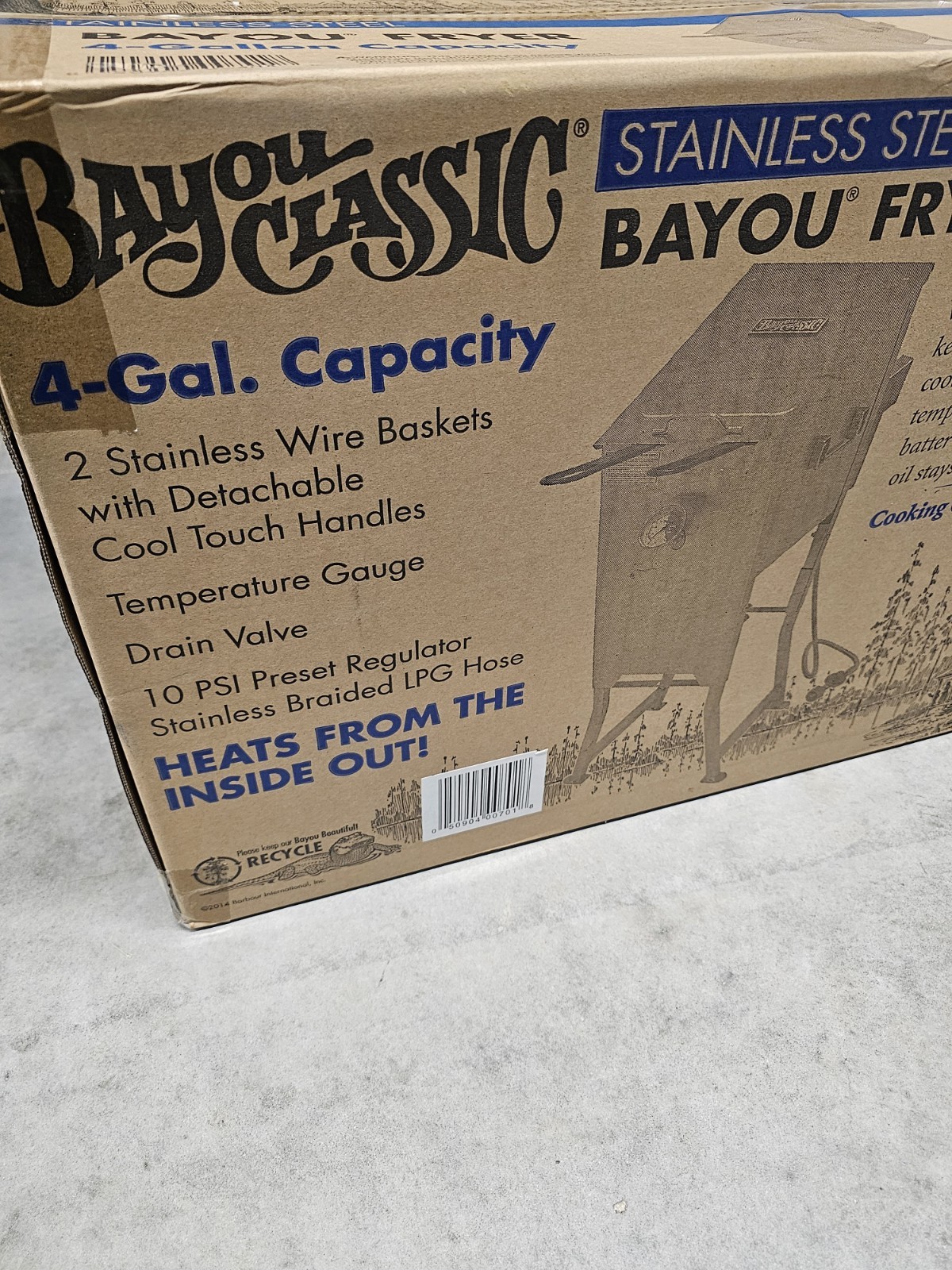 Bayou Classic 700-701 4-Gallon, Stainless Steel Deep Fryer Bayou Classic 700-701 4-Gallon, Stainless Steel Deep Fryer