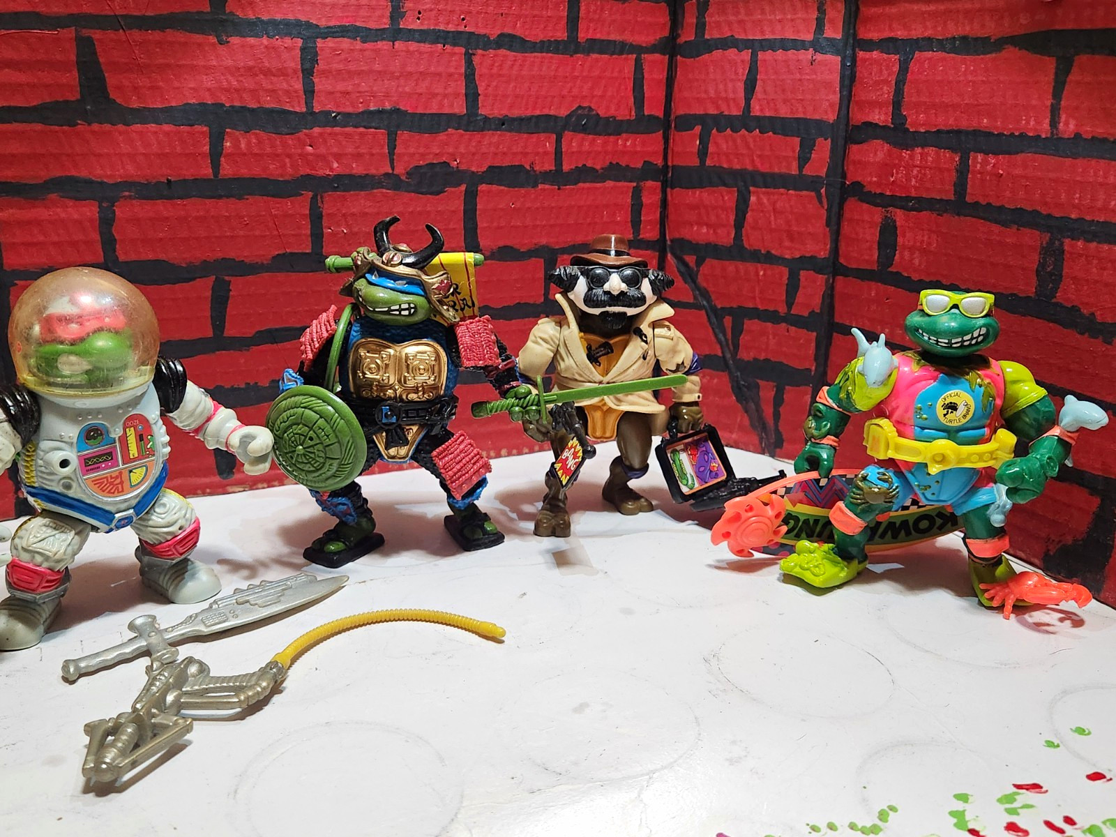 Vintage TMNT 2nd wave Lot of 4 Leonardo Donatello Michaelangelo Raphael 100% Vintage TMNT 2nd wave Lot of 4 Leonardo Donatello Michaelangelo Raphael 100%