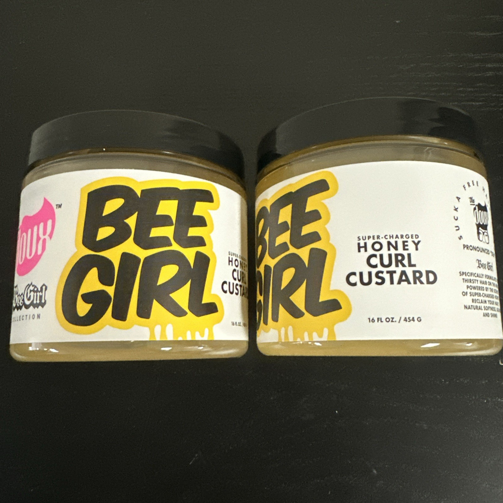 Lot of 2 The Doux Bee Girl Super Charged Honey Curl Custard - 16 floz [NEW]