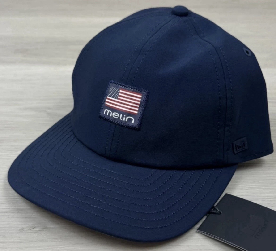 NWT Melin The Legend Americana Hydro Baseball Cap Navy Patriotic