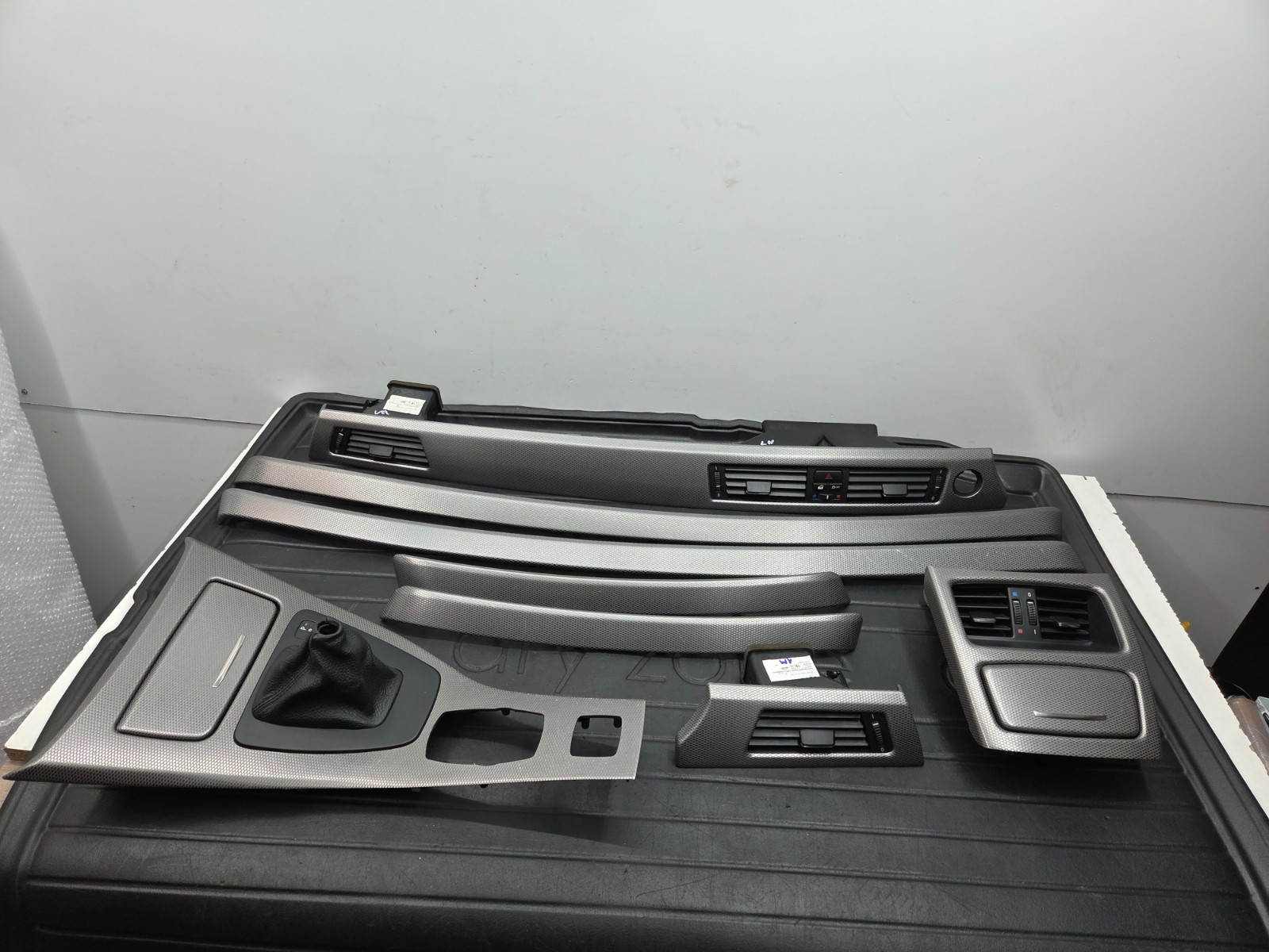 BMW Interior Trim Panel Cover Set Alum Glacier Silber DK Fits Series E93 LCI