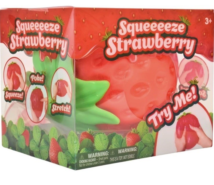  Sunny Days Jumbo Squeezy Strawberry Squishy Toy Stress Relief Toy TikTok VIRAL