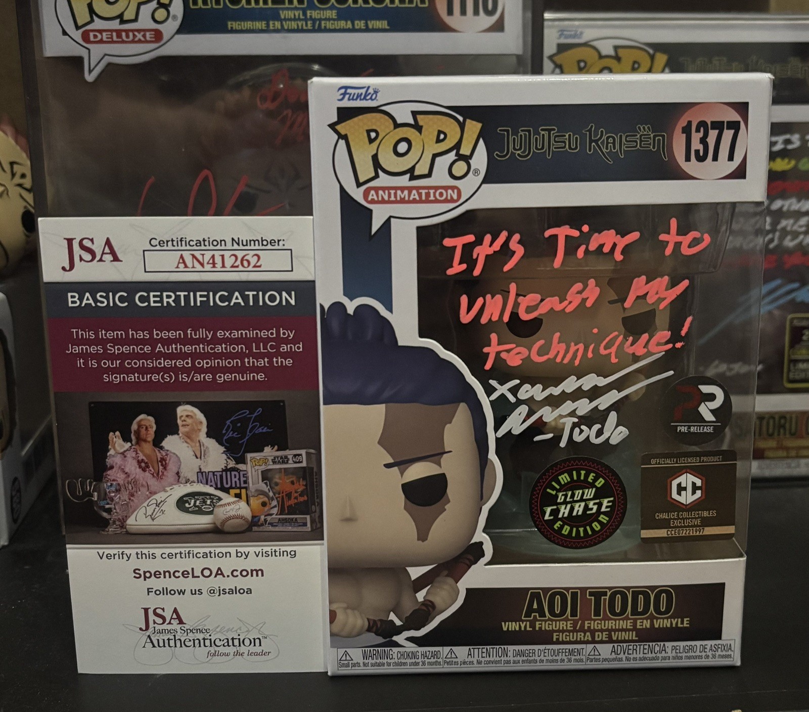 Aoi Todo #1377 Signed Funko Pop by Xander Mobus JSA COA Aoi Todo #1377 Signed Funko Pop by Xander Mobus JSA COA