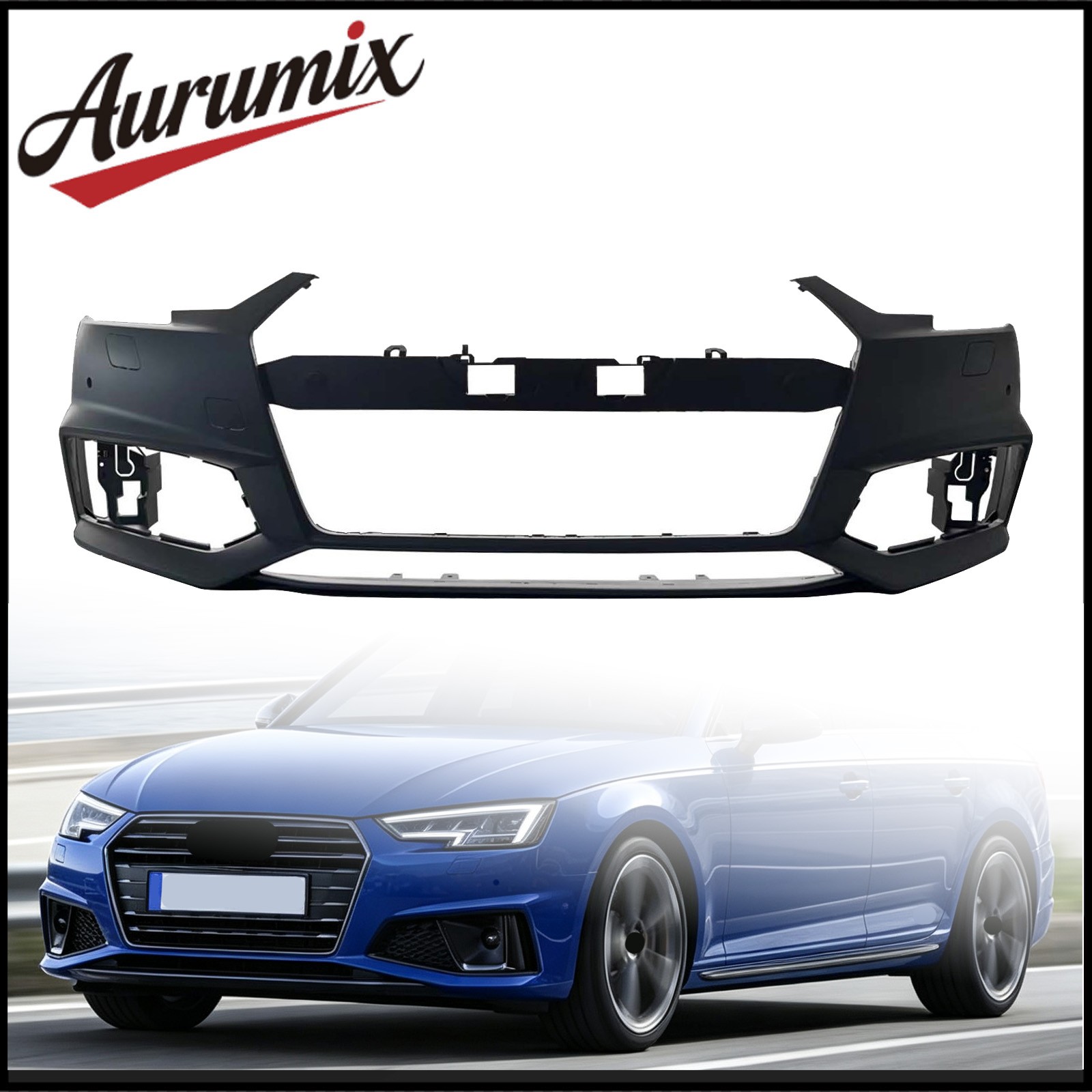 Fits 2017 2018 2019 Audi A4 & 2018 2019 S4 Front Bumper Cover 8W0807065SGRU Fits 2017 2018 2019 Audi A4 & 2018 2019 S4 Front Bumper Cover 8W0807065SGRU