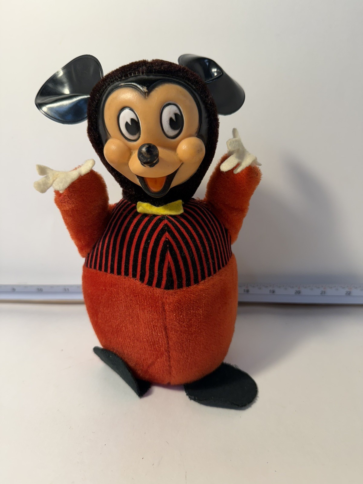 Vintage Walt Disney productions Mickey Mouse Gund Noise Rare Stripe Japan Vintage Walt Disney productions Mickey Mouse Gund Noise Rare Stripe Japan
