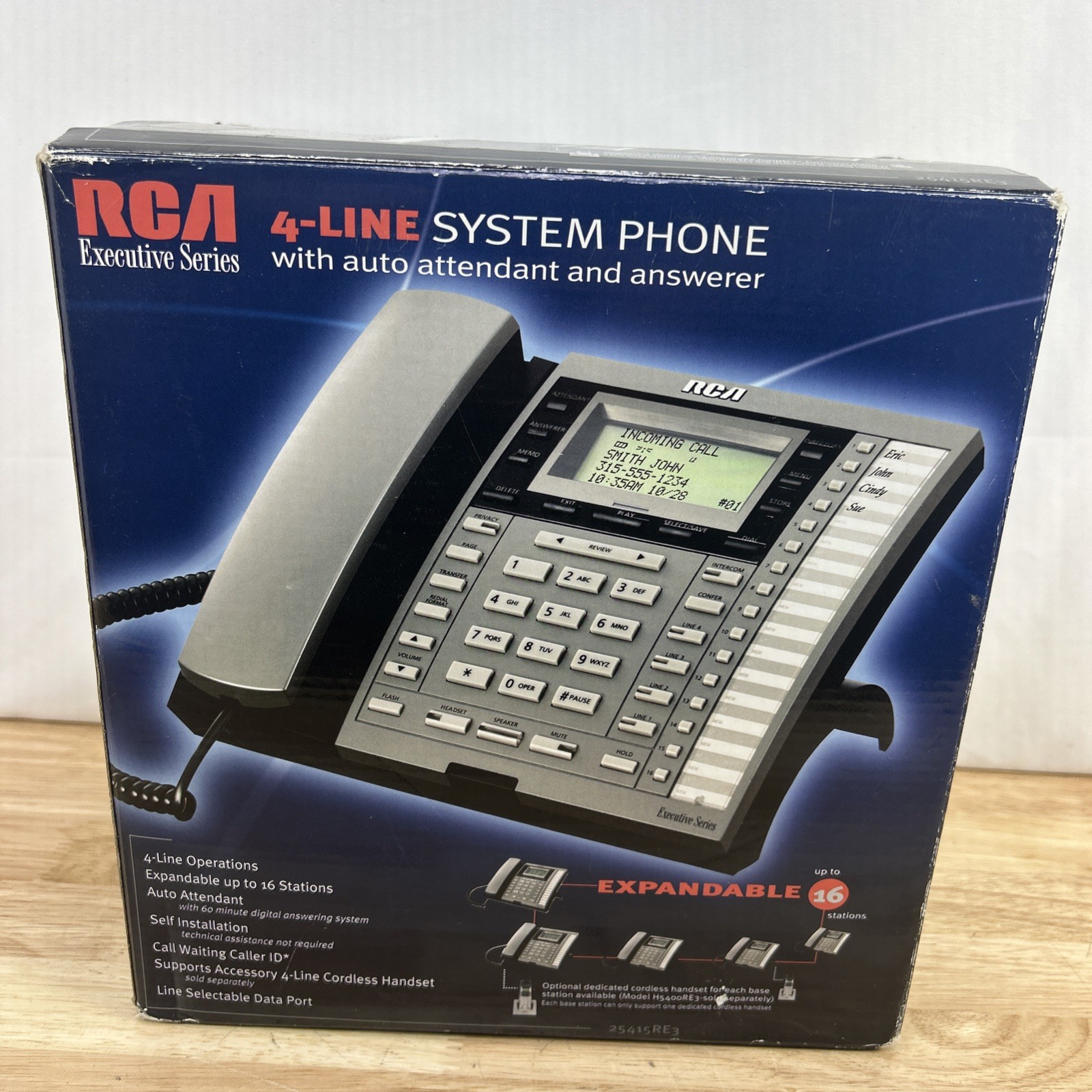 RCA 4-Line Executive Series Expandable System Phone Office 25415RE3 Multi Line RCA 4-Line Executive Series Expandable System Phone Office 25415RE3 Multi Line