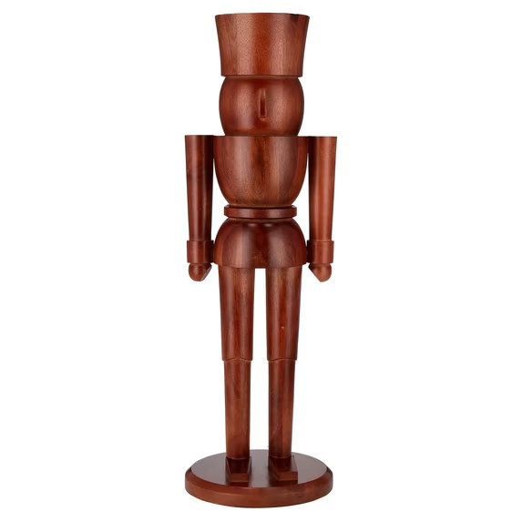 My Texas House Wood Nutcracker Christmas Decoration, Brown, 3 feet My Texas House Wood Nutcracker Christmas Decoration, Brown, 3 feet