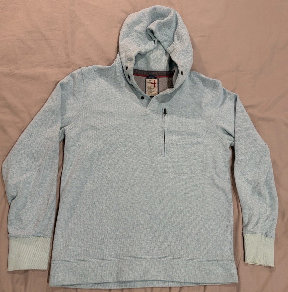 Relwen Surfmesh Hoodie Size M In Ocean Marl (light Blue)