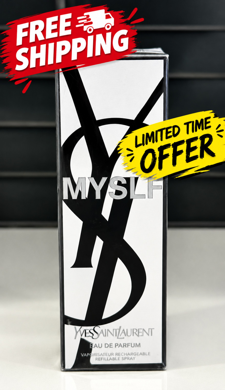 Yves Saint Laurent MYSLF For Men Eau De Parfum Refillable Spray 3.3 oz 100ml NIB