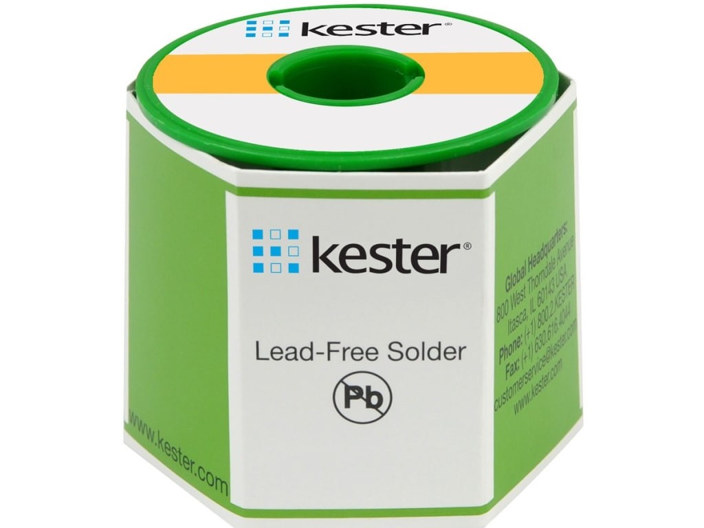 Kester 24-7050-7402 Solder Wire, Rosin Core, Lead Free, Sn96.3Ag3.7, 3.3%,