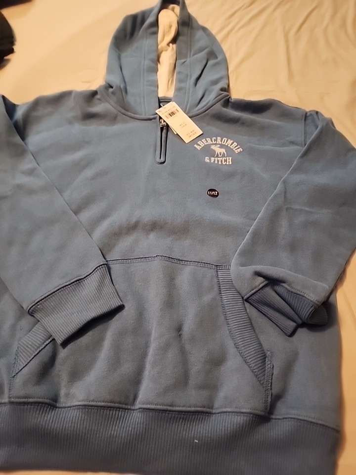 abercrombie kids unisex size 11/13 Blue Half Zip HOODIE*NWT $49.95 abercrombie kids unisex size 11/13 Blue Half Zip HOODIE*NWT $49.95