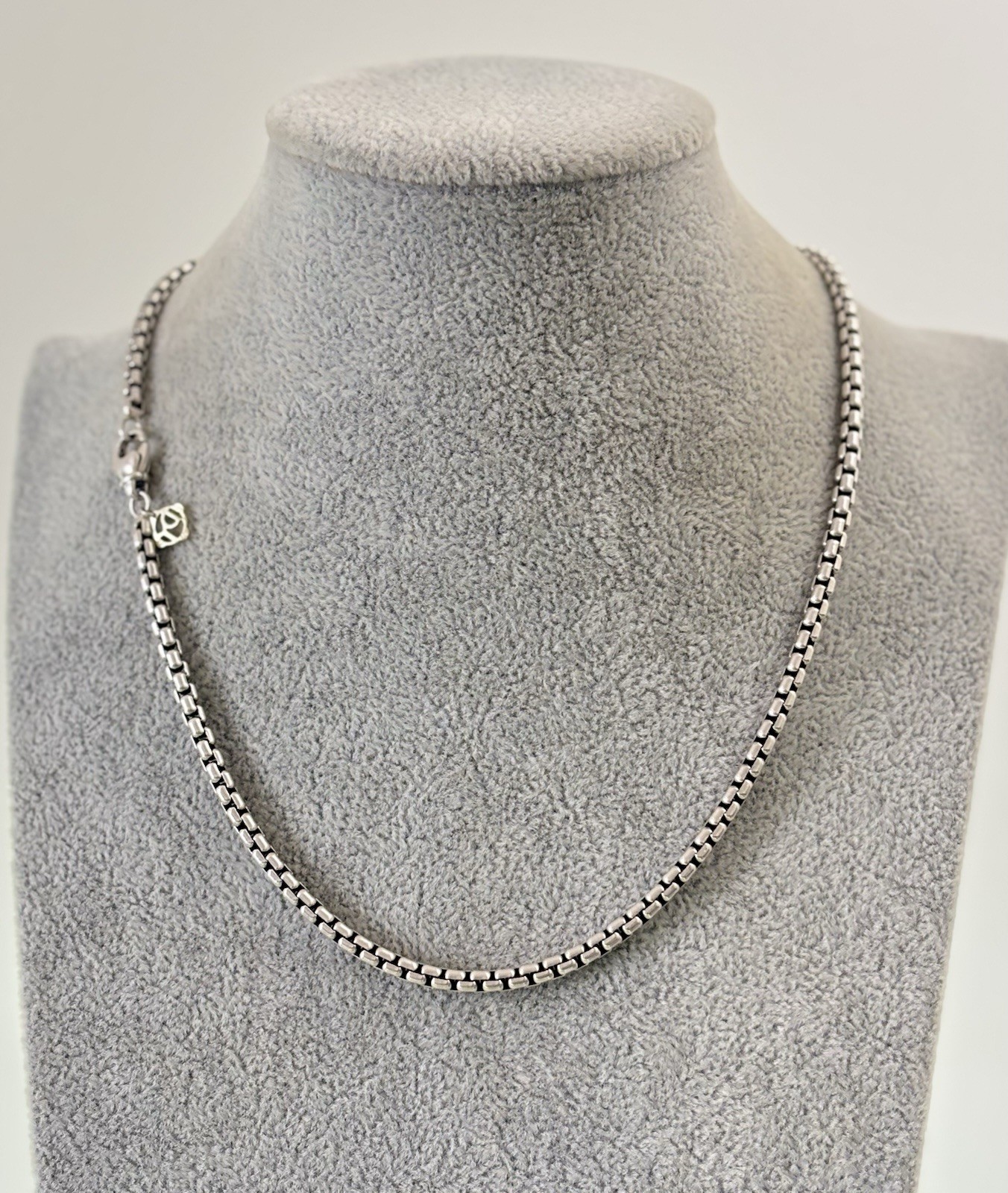 David Yurman Sterling silver 3.6mm Box Chain Necklace 18 David Yurman Sterling silver 3.6mm Box Chain Necklace 18