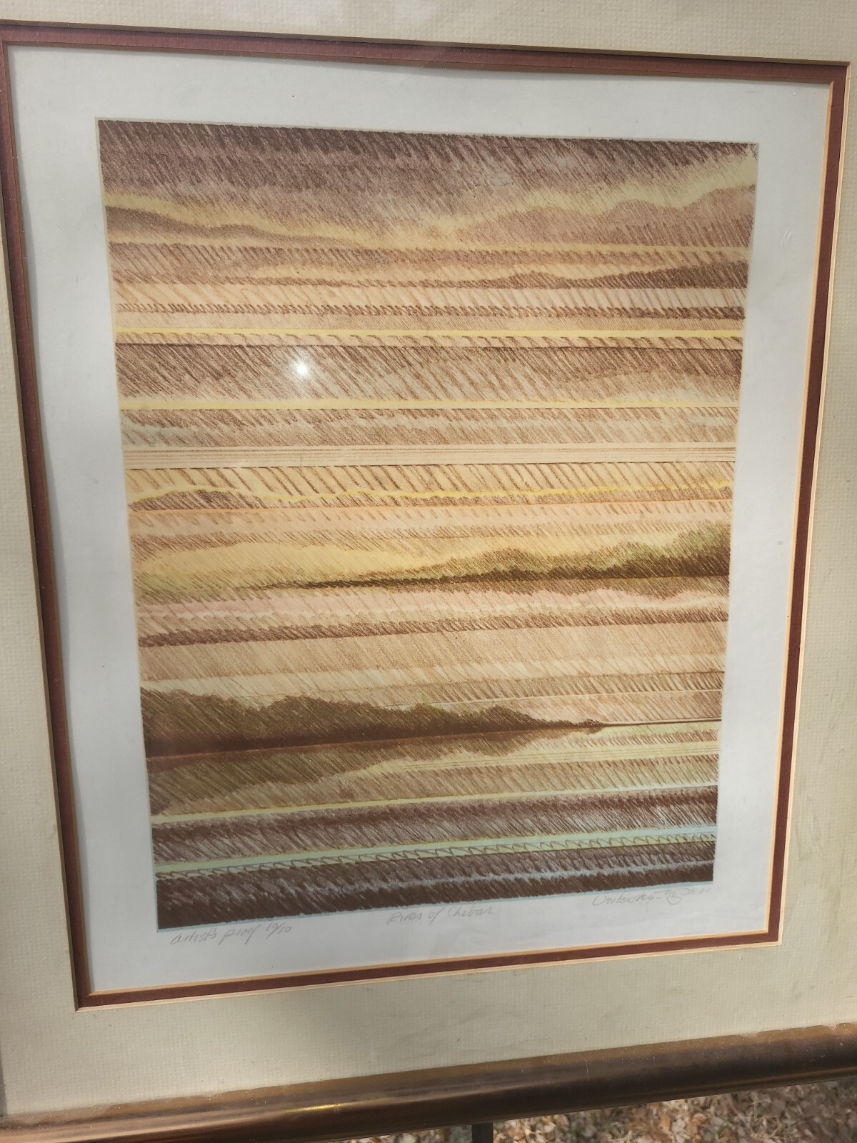 Rare Marcus Uzilevsky 10/10 linear landscape serigraph \ Rare Marcus Uzilevsky 10/10 linear landscape serigraph \