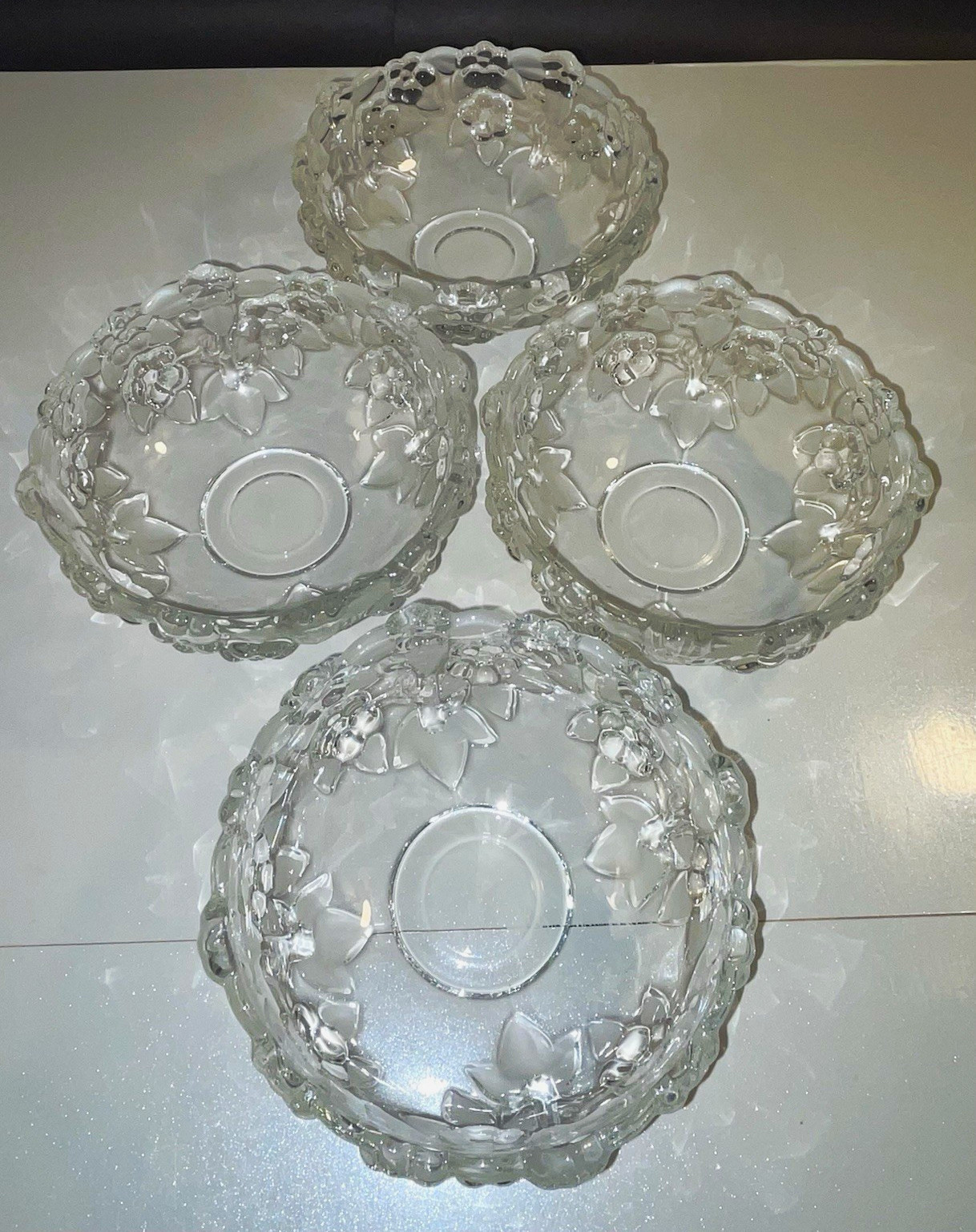 Vintage Mikasa Carmen Crystal Fruit Dessert Bowls Set of 4 Germany Mint with Box Vintage Mikasa Carmen Crystal Fruit Dessert Bowls Set of 4 Germany Mint with Box