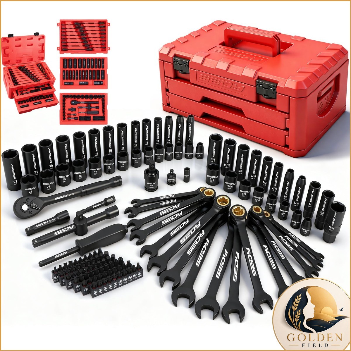 SEDY 81170 AU 132-Piece SAE/Metric 1/4 SEDY 81170 AU 132-Piece SAE/Metric 1/4
