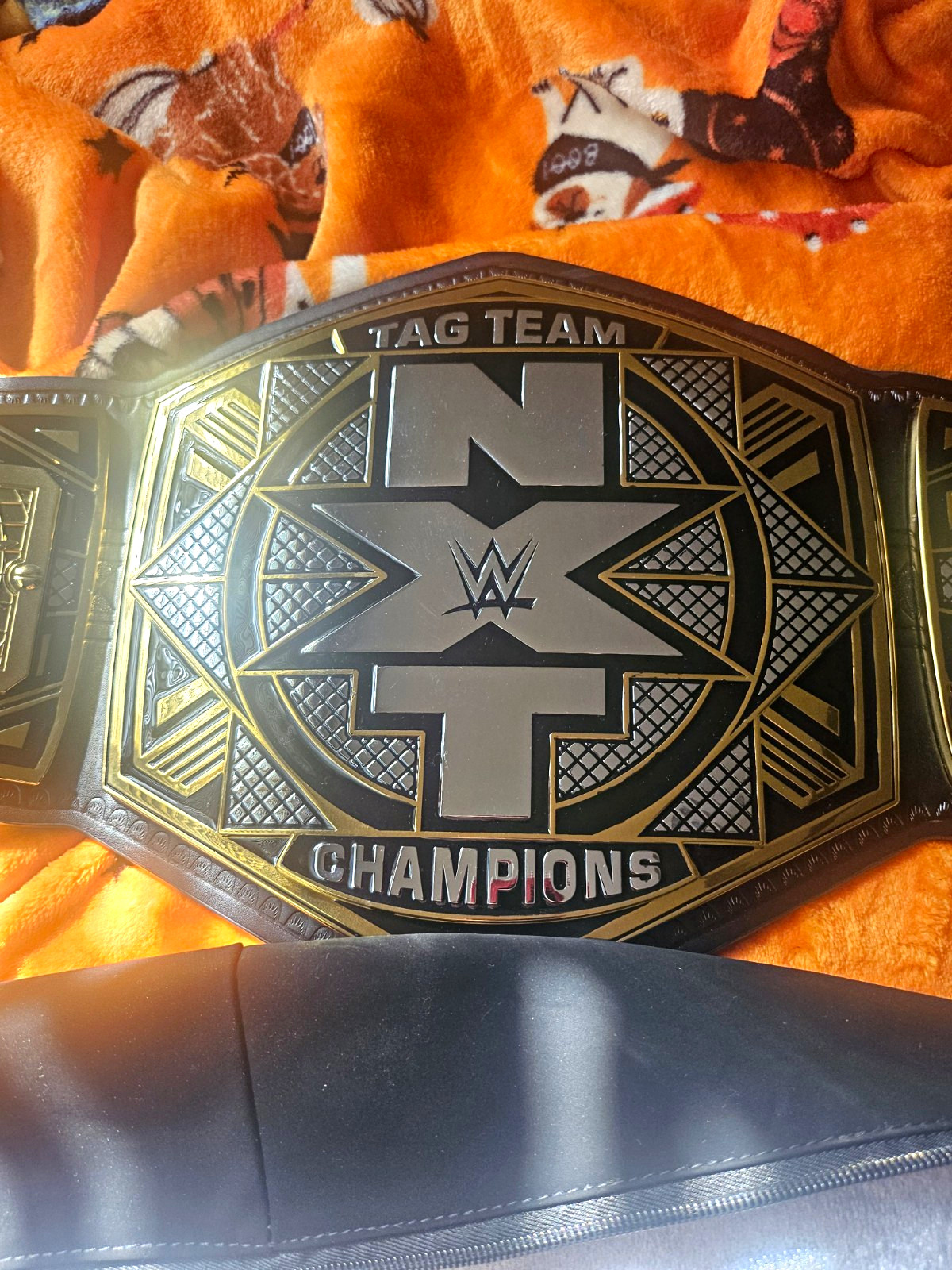 WWE Officially Licensed NXT Tag Team Replica Championship Title Belt Black WWE Officially Licensed NXT Tag Team Replica Championship Title Belt Black