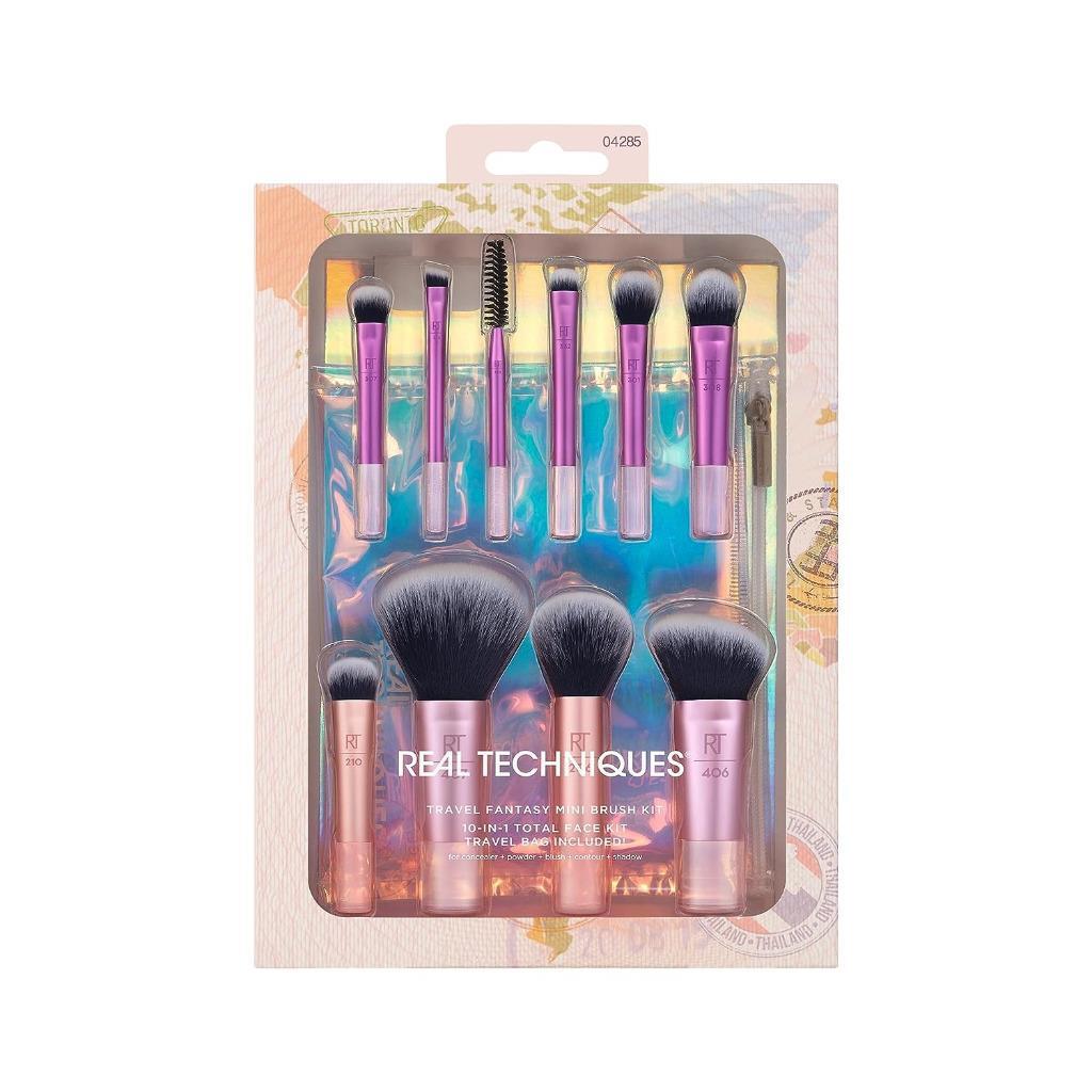 Real Techniques 11 Pcs Travel Fantasy Mini makeup Brush tool Set face eye blush Real Techniques 11 Pcs Travel Fantasy Mini makeup Brush tool Set face eye blush