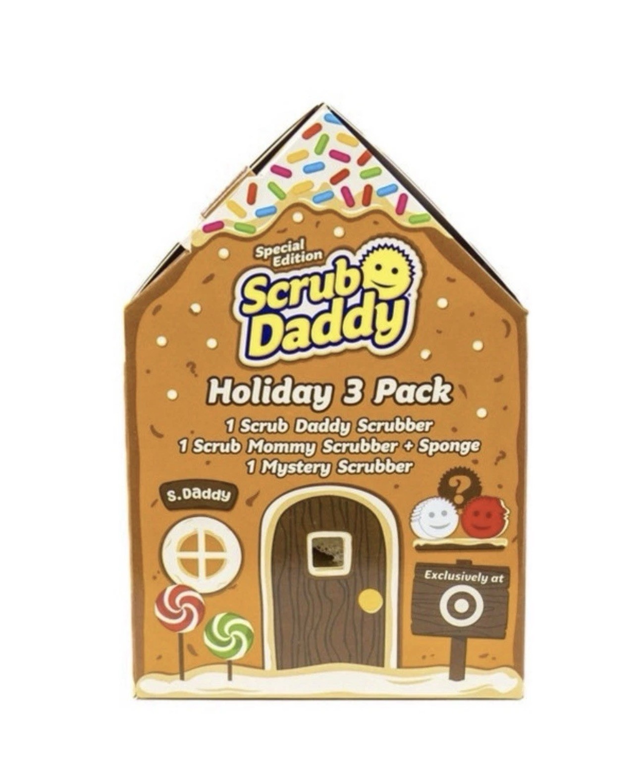 Scrub Daddy Special Edition Gingerbread House 3 Pack Includes A Mystery Scrubber Scrub Daddy Special Edition Gingerbread House 3 Pack Includes A Mystery Scrubber
