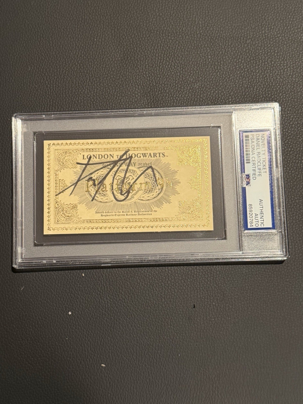 Daniel Radcliffe Signed Harry Potter Train Ticket Autograph PSA/DNA Slabbed