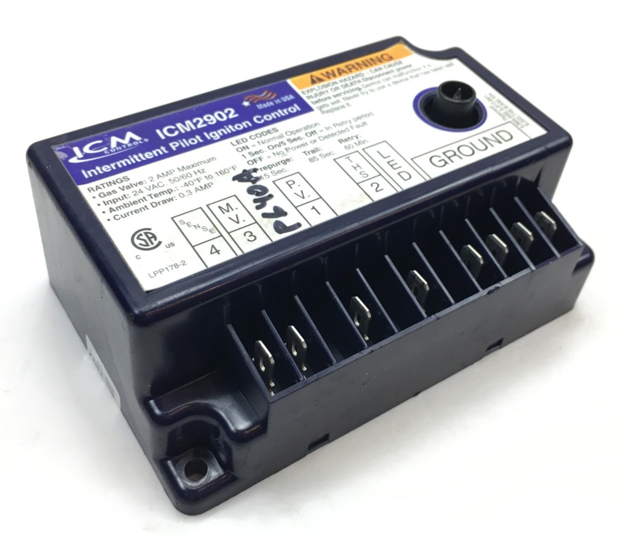 ICM ICM2902 Intermittent Pilot Ignition Control  used #P640A