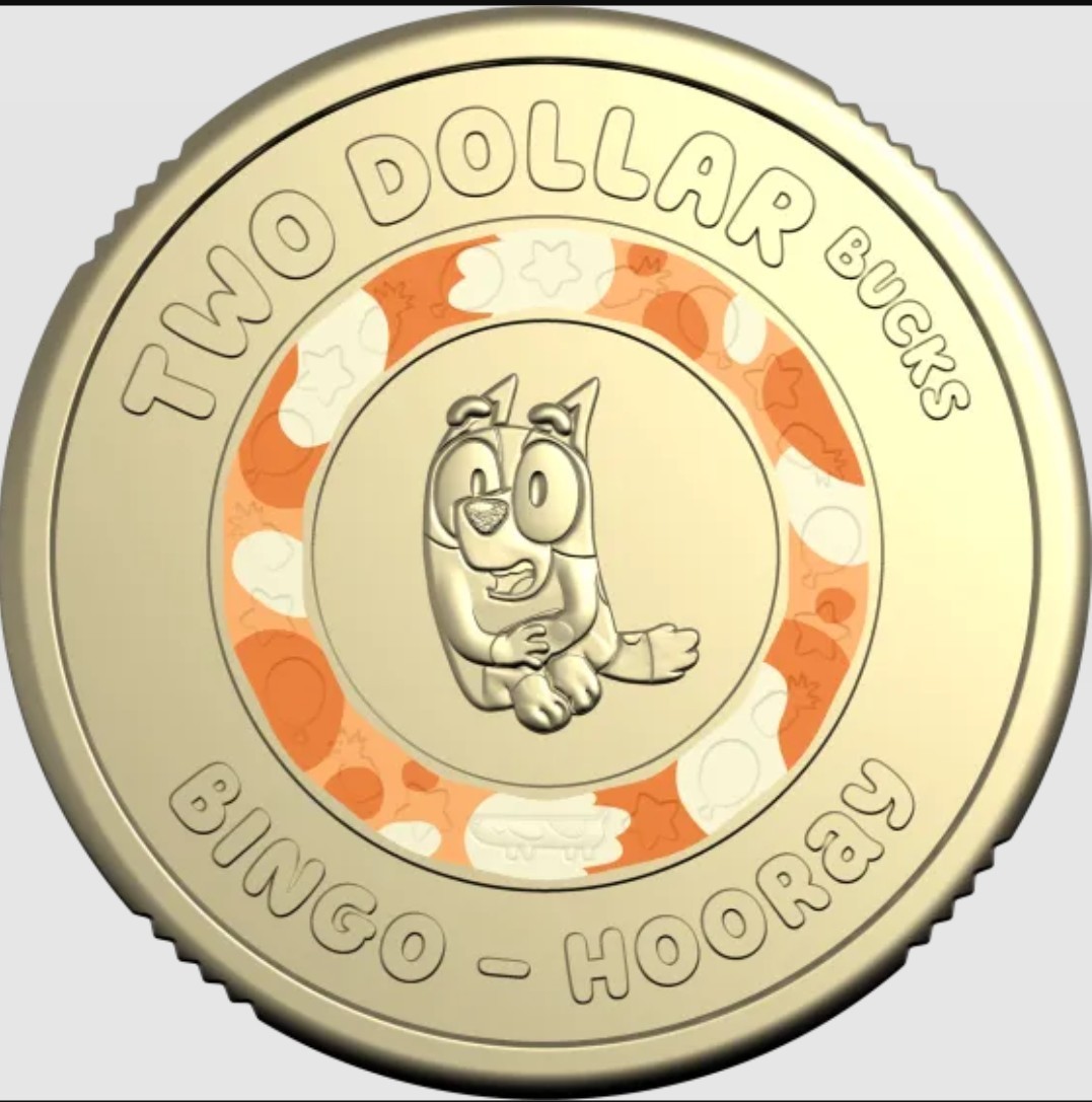 2026 $2 Dollar Bluey Bucks Coin - Bingo 2026 $2 Dollar Bluey Bucks Coin - Bingo