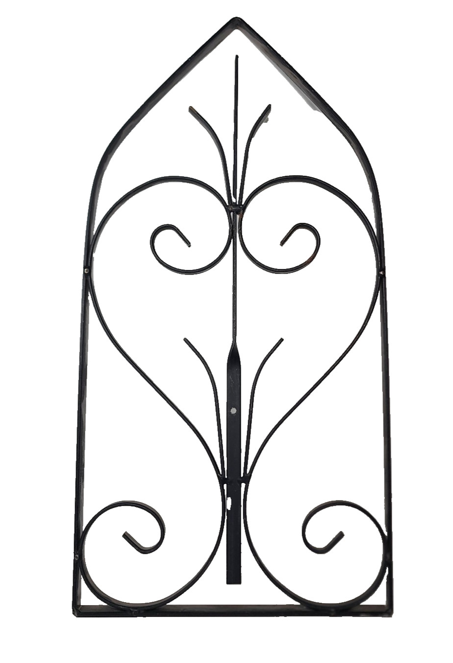 Vintage Wrought Iron Metal Gothic Arch Wall Hanging Indoor Outdoor Yard Art Vintage Wrought Iron Metal Gothic Arch Wall Hanging Indoor Outdoor Yard Art