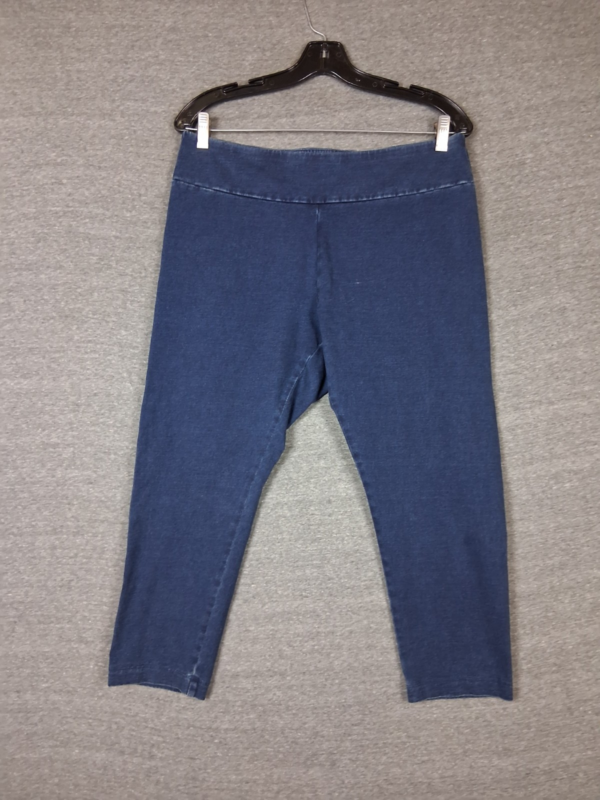 New Pure J Jill M Blue Chambray Pull On Stretch Crop Capsule Minimalist Chic
