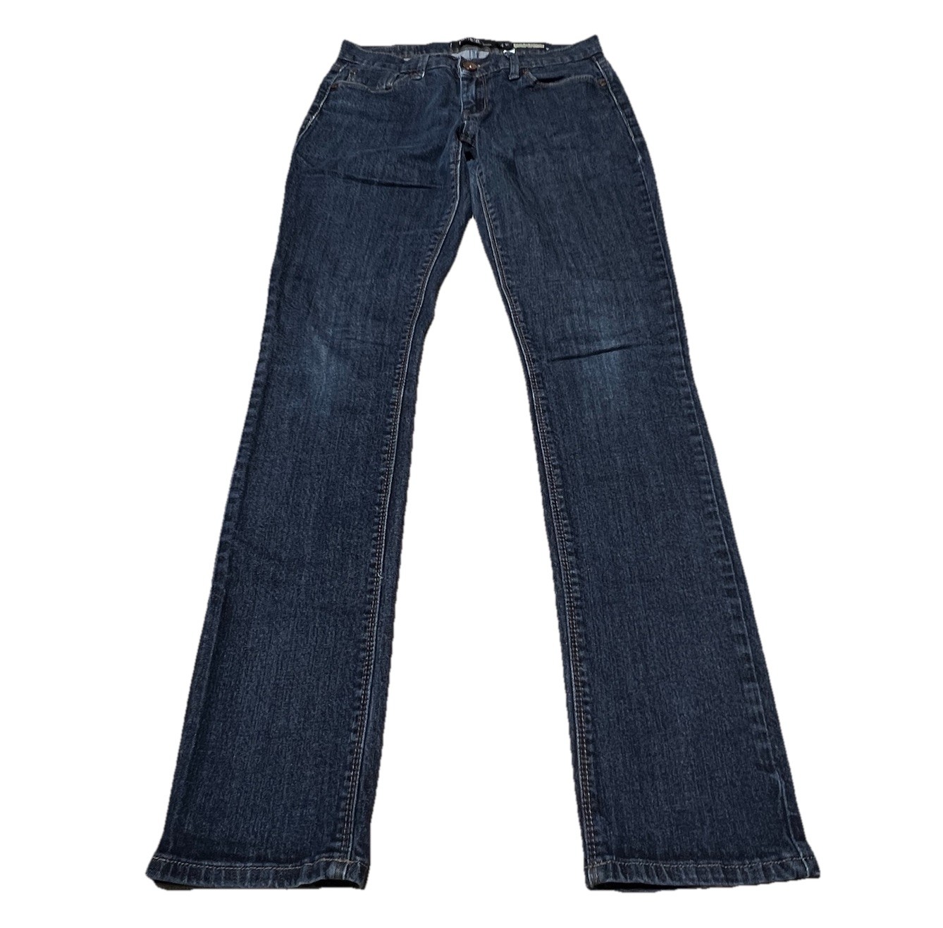KENSIE Jeans Womens Size 28 Jennifer Mid Rise Slim Straight Stretch Blue Denim