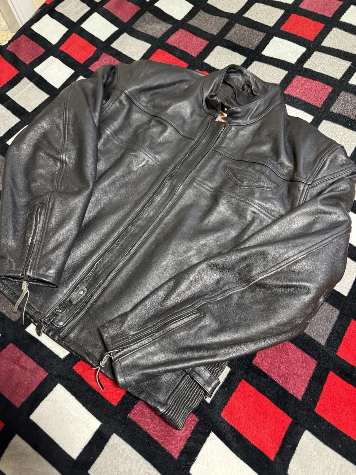 Vintage Harley-Davidson Competition II Leather Biker Riding Jacket Mens Size L Vintage Harley-Davidson Competition II Leather Biker Riding Jacket Mens Size L