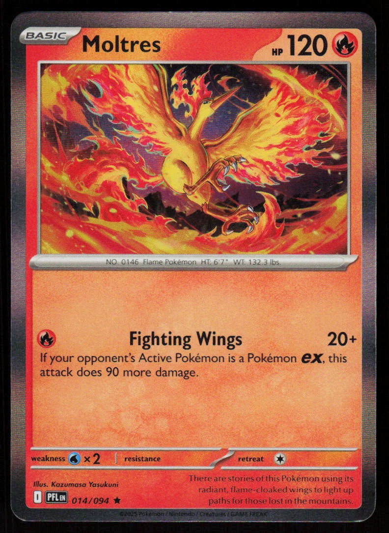Moltres 014/094 Rare Phantasmal Flames Pokemon Holo Near Mint