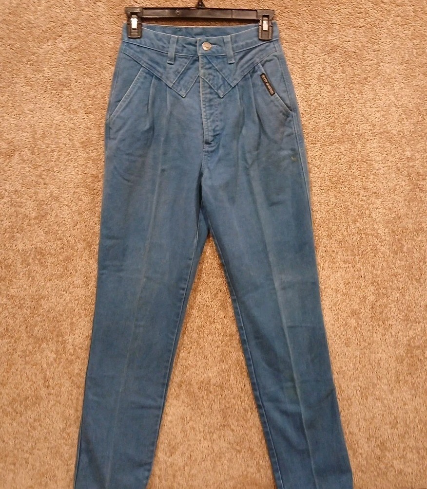 Vintage Rockies Rocky Mountain Light Blue Jeans Size 5/6 Sample Paper Tag Vintage Rockies Rocky Mountain Light Blue Jeans Size 5/6 Sample Paper Tag
