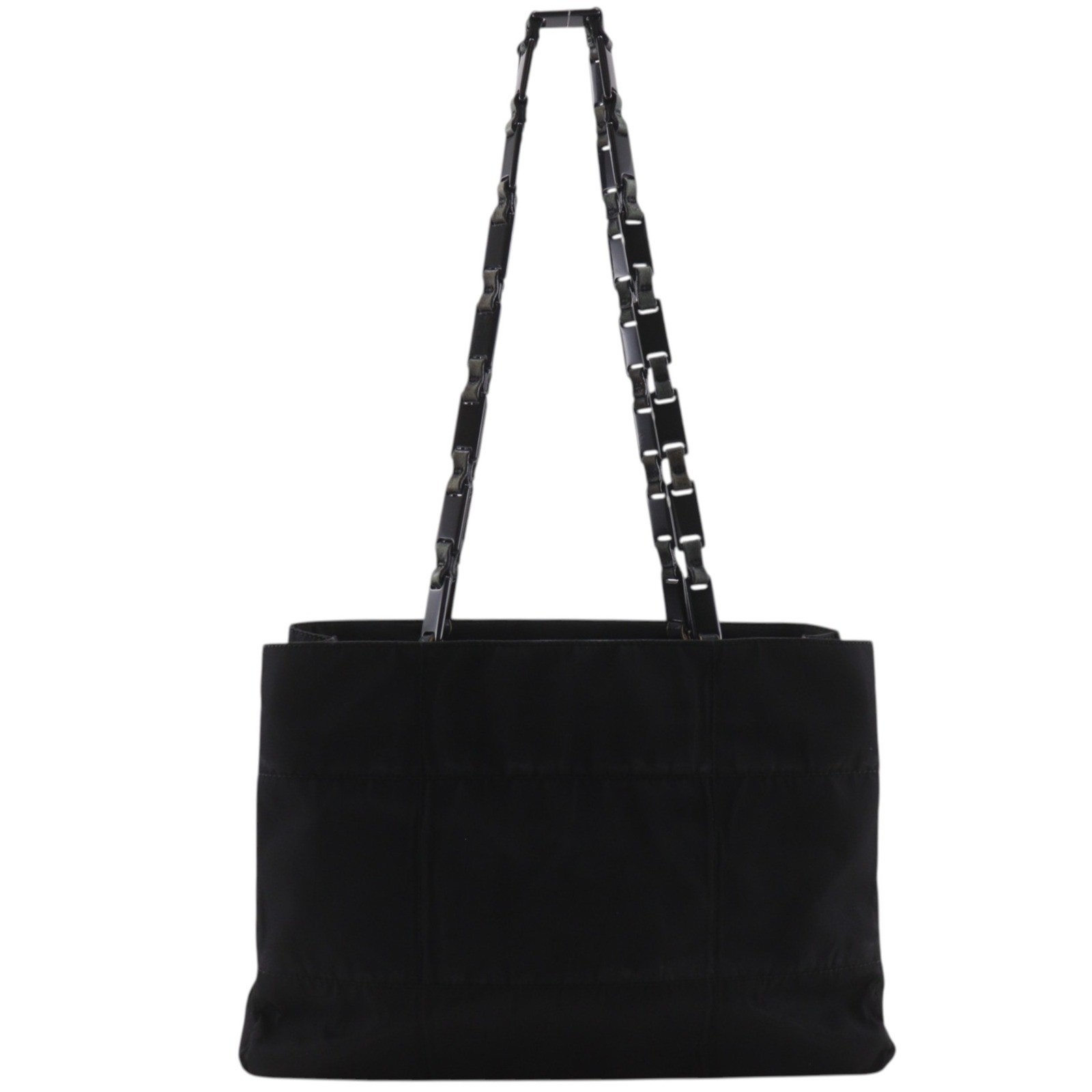 PRADA ChainShoulder Tote Bag NERO black Nylon Women