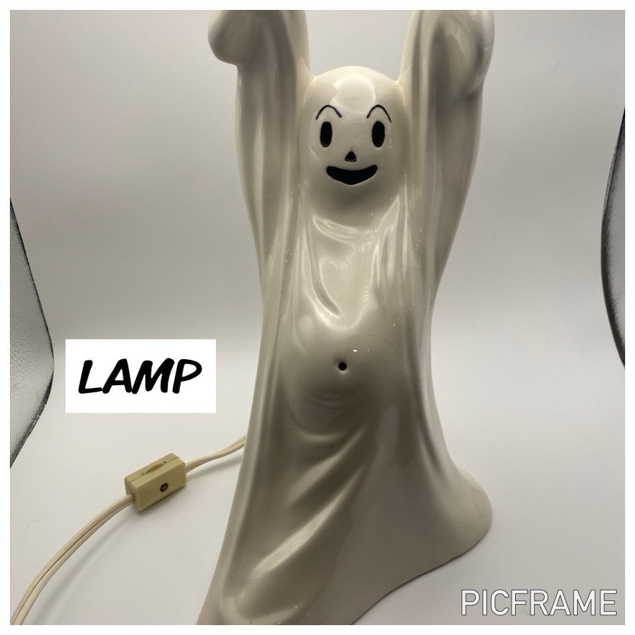 Vintage Ceramic Dancing Ghost Figurine Halloween Decor Lamp Vintage Ceramic Dancing Ghost Figurine Halloween Decor Lamp