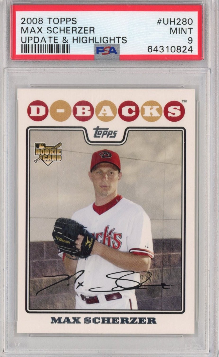 Graded 2008 Topps Update & Highlights Max Scherzer #UH280 Rookie Card PSA 9 Graded 2008 Topps Update & Highlights Max Scherzer #UH280 Rookie Card PSA 9