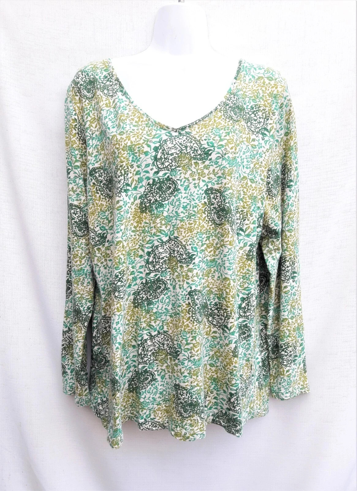 J.Jill Top Blouse Size XL Paisley Long sleeve Cotton J.Jill Top Blouse Size XL Paisley Long sleeve Cotton