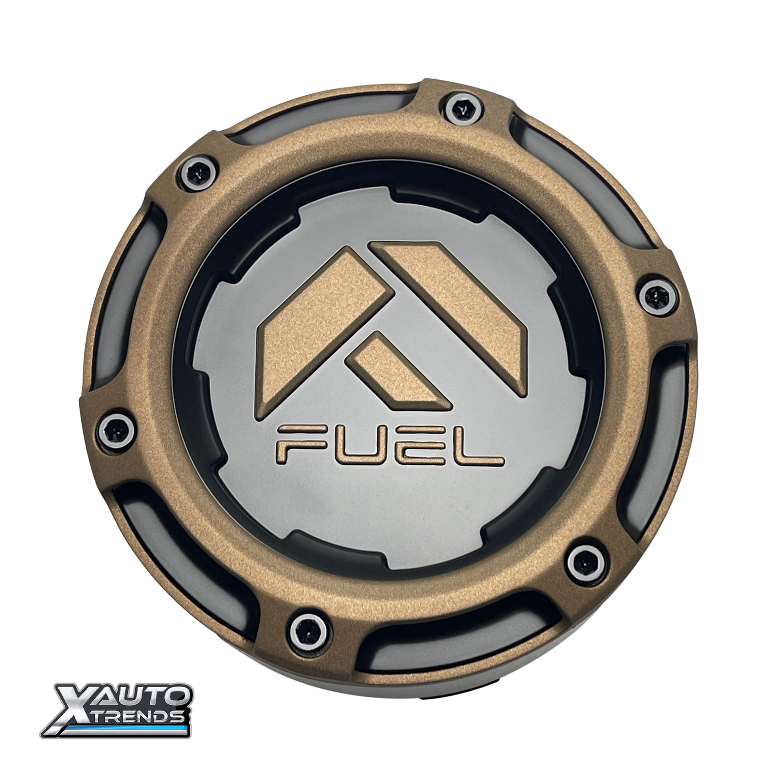 Fuel Off-Road Black Wheel Center Cap w/ Matte Bronze Logo 1005-50SZD