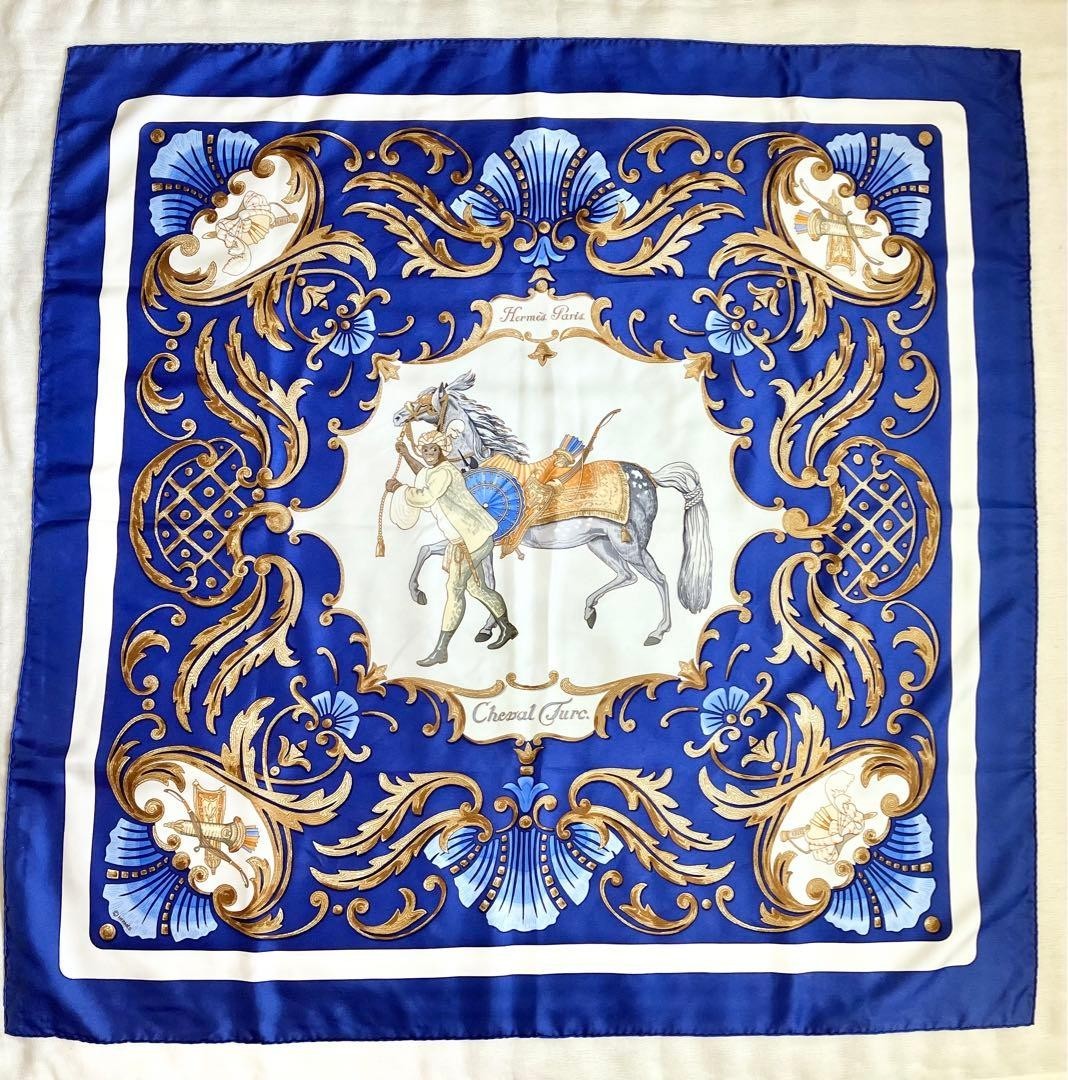 Hermes Carre 90 Cheval Turc Silk Scarf