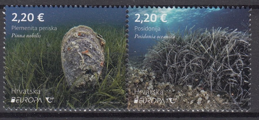 Croatia.2024 EUROPA CEPT.Underwater Fauna and Flora.Set 2 st Croatia.2024 EUROPA CEPT.Underwater Fauna and Flora.Set 2 st